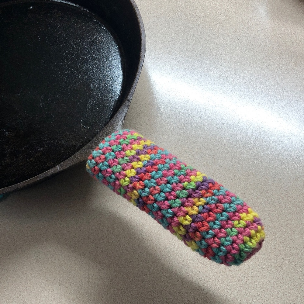 Colorful Crochet Pan Handle holder as pictured 100% cotton
